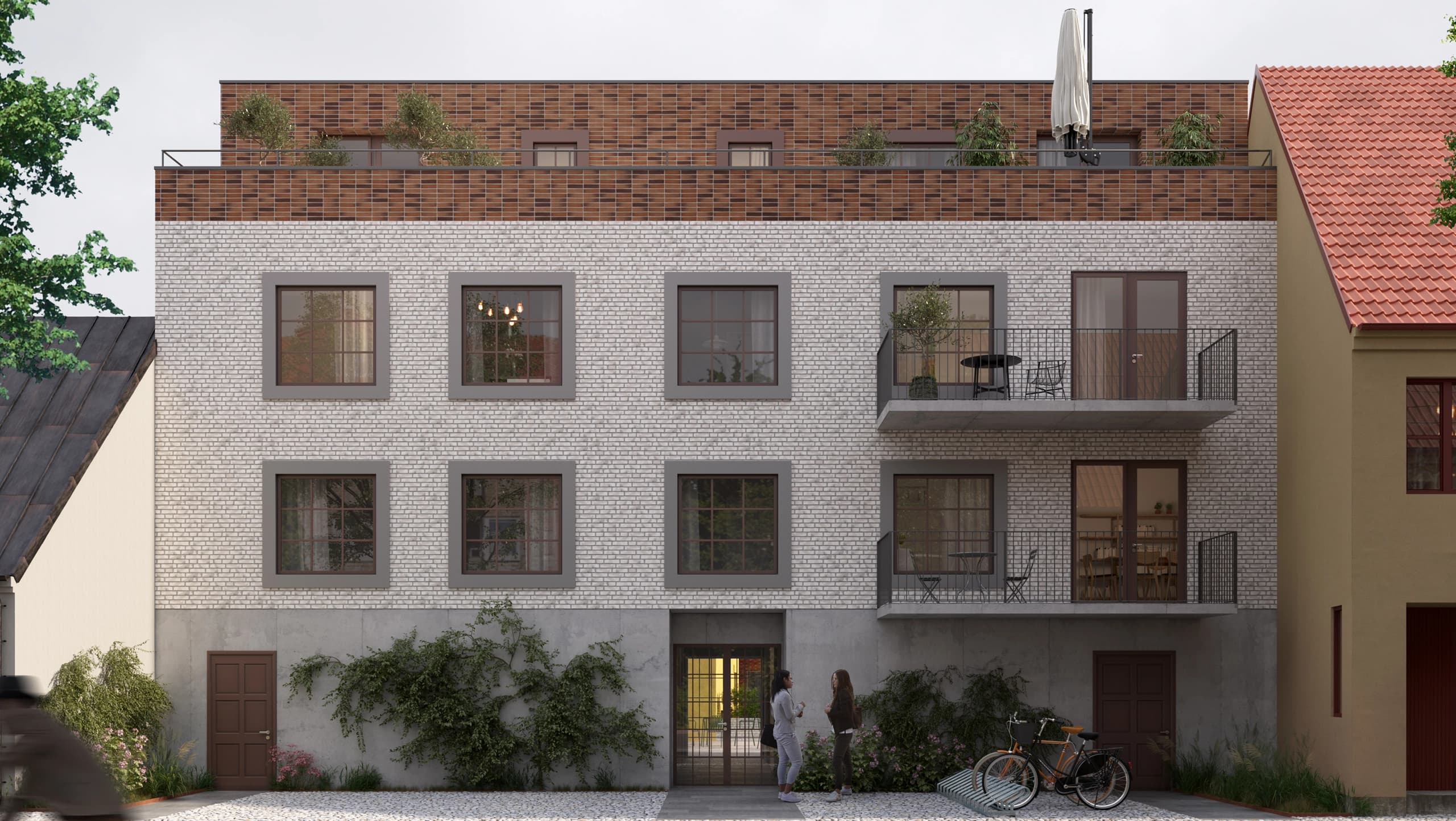 Gården till nyproduktionsprojektet Aurora